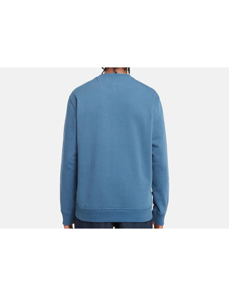 Timberland Felpa Girocollo Con Logo Established 1973 Ricamato Da Uomo In Blu Scuro