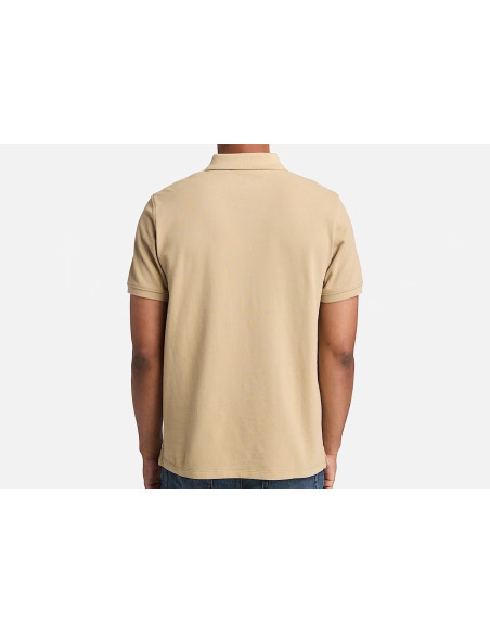 Timberland Polo A Maniche Corte In Piqué Millers River Da Uomo In Colore Beige