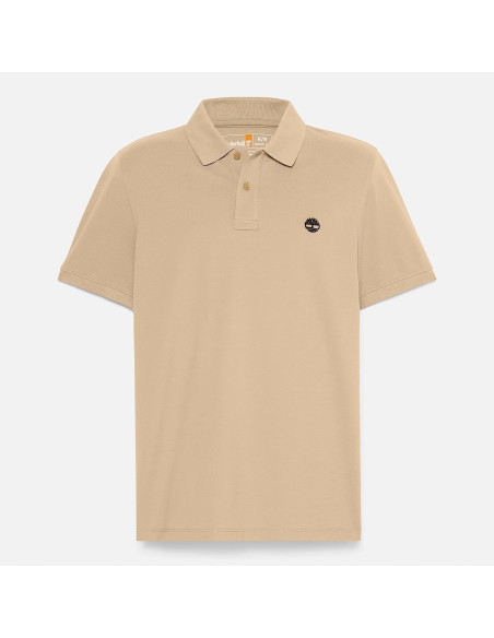 Timberland Polo A Maniche Corte In Piqué Millers River Da Uomo In Colore Beige