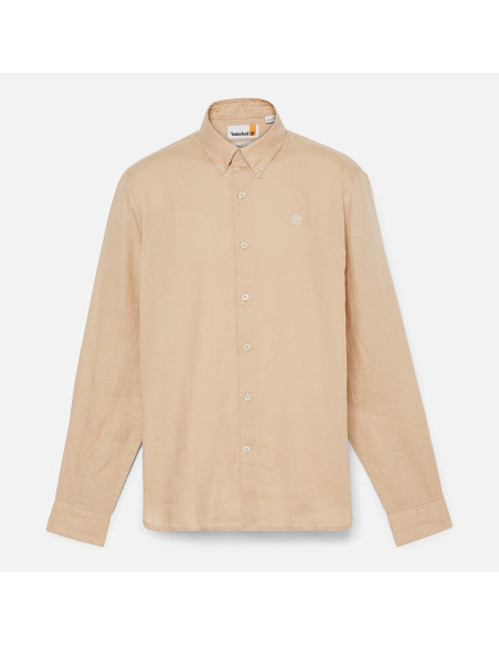 Timberland Camicia In Lino Mill Brook Da Uomo In Beige
