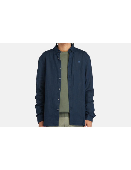 Timberland Camicia In Lino Mill Brook Da Uomo In Bianco