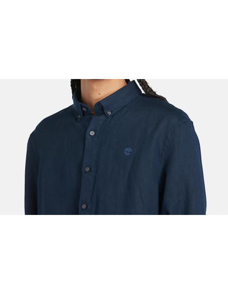 Timberland Camicia In Lino Mill Brook Da Uomo In Bianco
