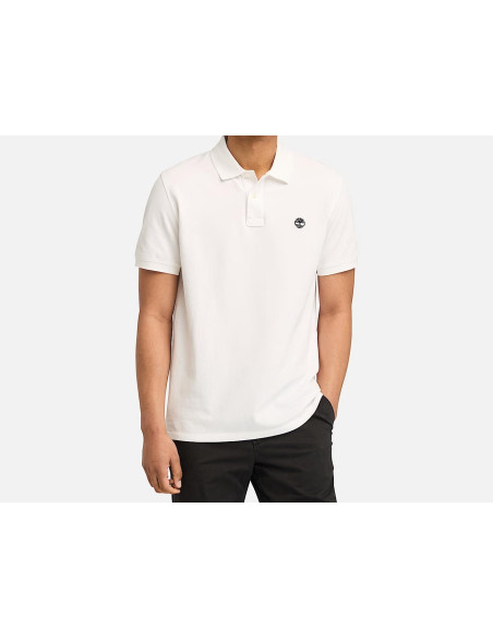 Timberland Polo A Maniche Corte In Piqué Millers River Da Uomo In Colore Bianco
