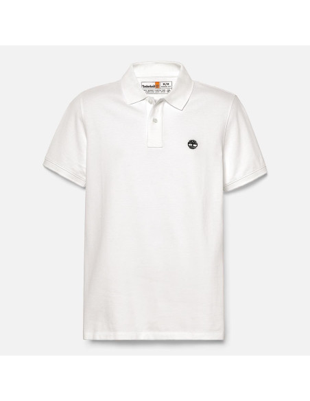 Timberland Polo A Maniche Corte In Piqué Millers River Da Uomo In Colore Bianco