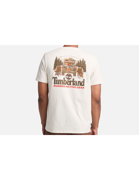 Timberland T-shirt A Maniche Corte In Bianco