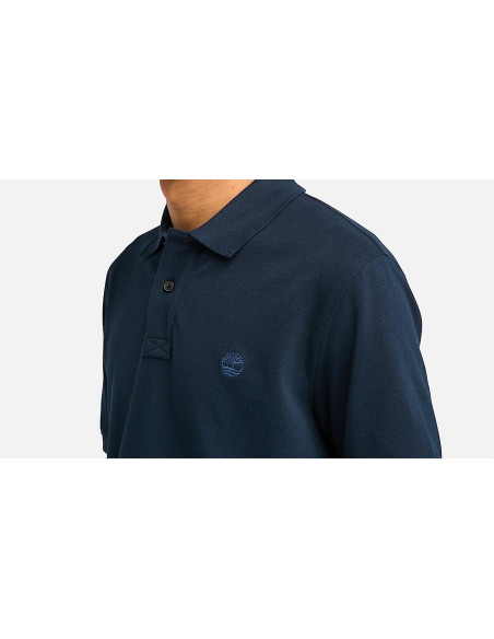 Timberland Polo A Maniche Corte In Piqué Millers River Da Uomo In Colore Blu