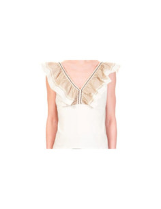 Haveone  Top Scollo V Rouches