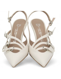 Divine Follie Dècolletè Bianche In Pelle 2