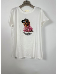 Vicolo T-shirt Con Stampa Bassotto
