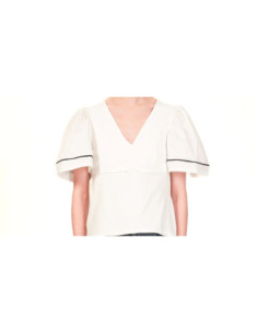 Haveone T-shirt Scollo V Con Arricciatura