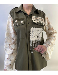 Susy Mix Sahariana Con Maniche Crochet