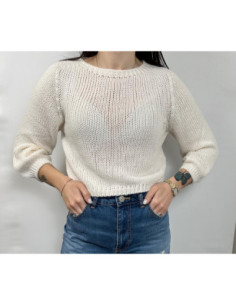 Vicolo Maglia Crop Con Manica A Palloncino