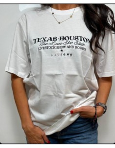 Haveone T-shirt Con Scritta Texas Houston