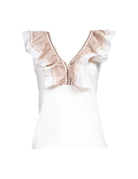 Haveone  Top Scollo V Rouches