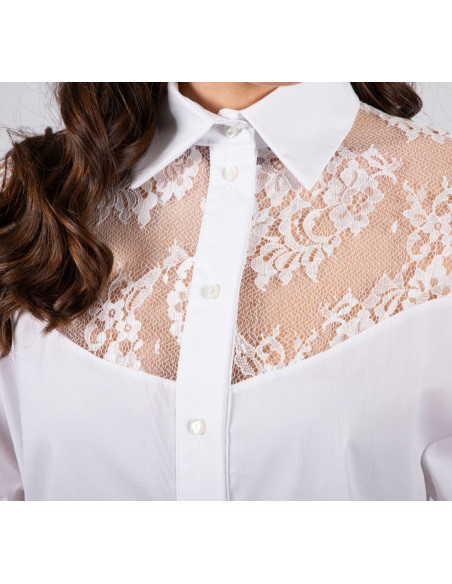 Haveone Camicia Con Pizzo