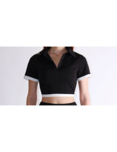 Berna T-Shirt Crop Con Bordi A Contrasto