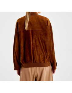 Vicolo Bomber Over Scamosciato in Vera Pelle 2