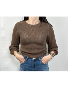 Vicolo Maglia Crop Con Manica A Palloncino