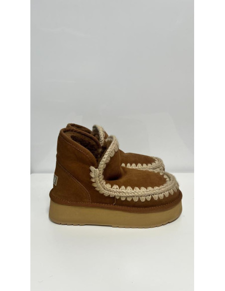 Mou  Tronchetto Mini Eskimo Platform Boot Cognac