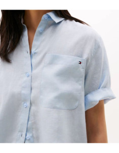 Tommy Hilfiger Camicia Relaxed Fit a Maniche Corte In Lino 2