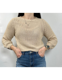 Vicolo Maglia Crop Con Manica A Palloncino