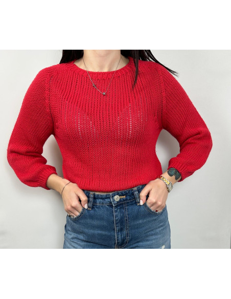 Vicolo Maglia Crop Con Manica A Palloncino