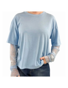 Susy Mix T-shirt Con Maniche In Pizzo