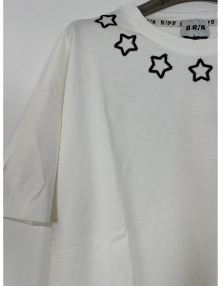 Berna T-Shirt Over Fit Con Stelle Ricamate