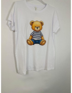 Tensione In T-shirt Stampa Orsetto