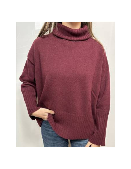 Tensione In Maglia a Collo Alto