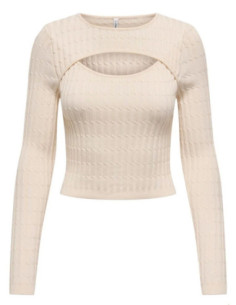 Only Maglia A Coste Crop