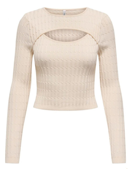 Only Maglia A Coste Crop