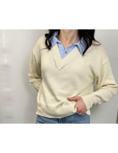 Vicolo Maglia Con Colletto Camicia