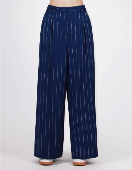 Berna Pantalone Con Pinces Gessato