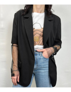 Vicolo Blazer con Maniche in Pizzo