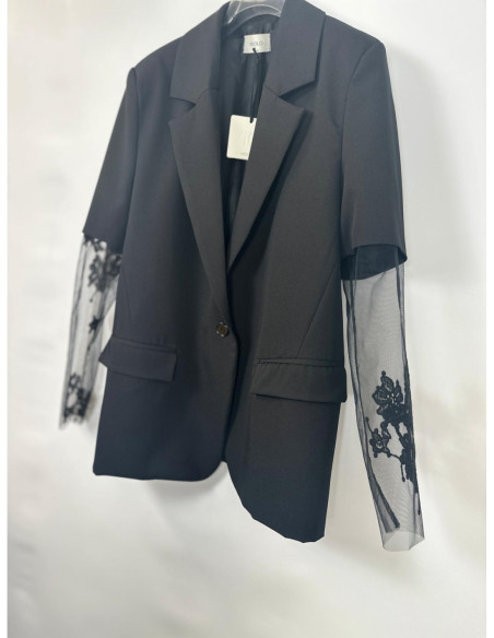 Vicolo Blazer con Maniche in Pizzo