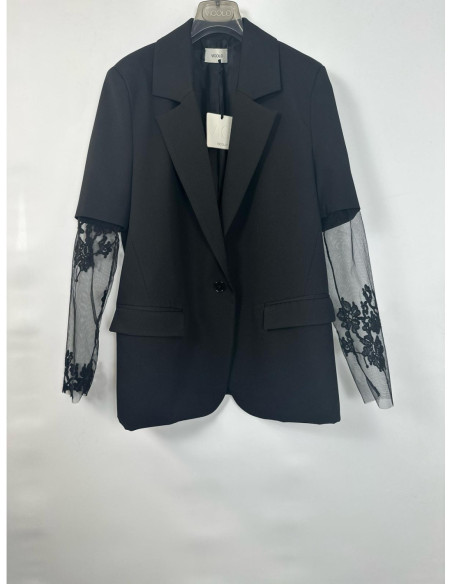 Vicolo Blazer con Maniche in Pizzo