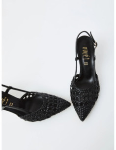 Ovyè Slingback In Ecopelle Intrecciata