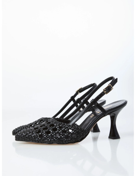 Ovyè Slingback In Ecopelle Intrecciata