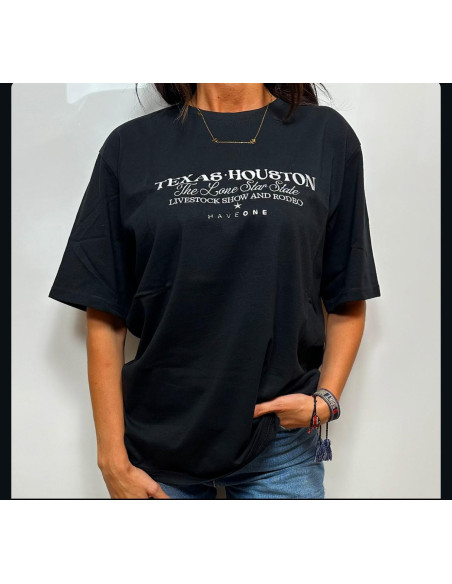 Haveone T-shirt Con Scritta Texas Houston