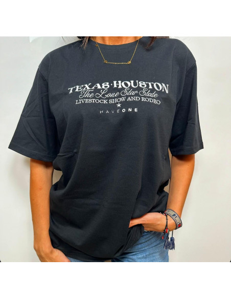 Haveone T-shirt Con Scritta Texas Houston