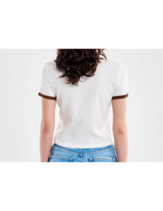 Vicolo T-Shirt a Costine Profili a Contrasto 2