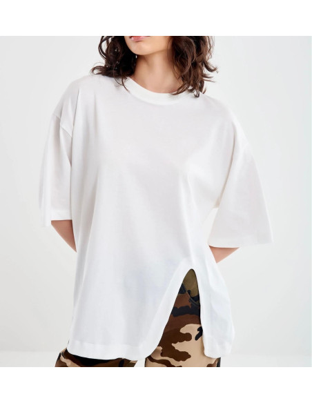 Vicolo T-shirt Over  Con Spacco Frontale