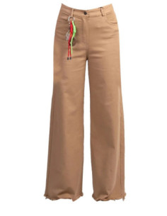Tensione In Pantalone Palazzo Sfrangiato Con Charms