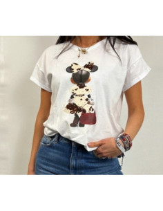 Tensione In T-shirt Stampa Minnie