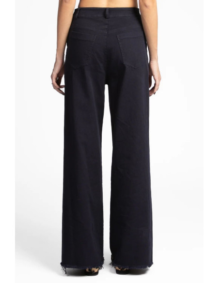 Tensione In Pantalone Palazzo Sfrangiato Con Charms