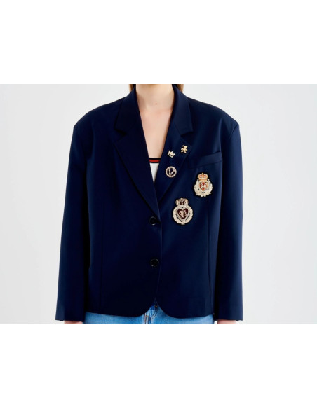 Vicolo Blazer Corto Con Stemma