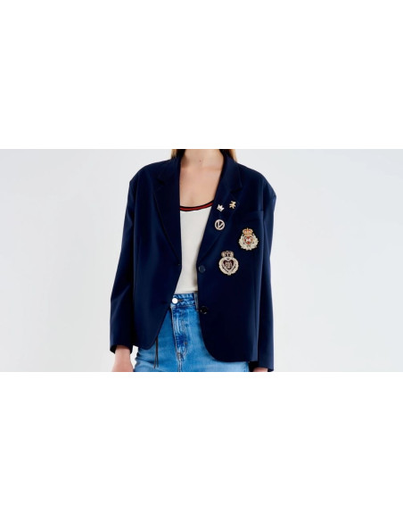 Vicolo Blazer Corto Con Stemma
