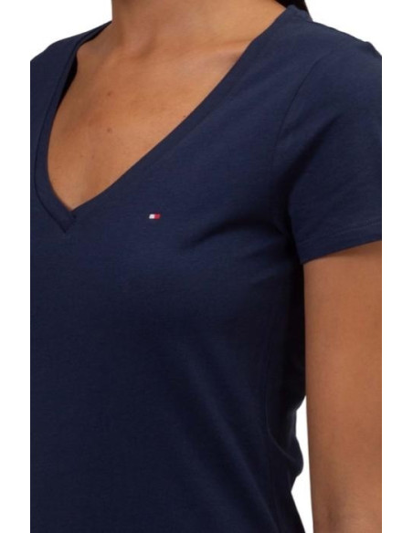 Tommy Hilfiger T-shirt In Maglia Tramata Con Scollatura a V