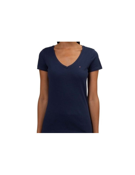 Tommy Hilfiger T-shirt In Maglia Tramata Con Scollatura a V